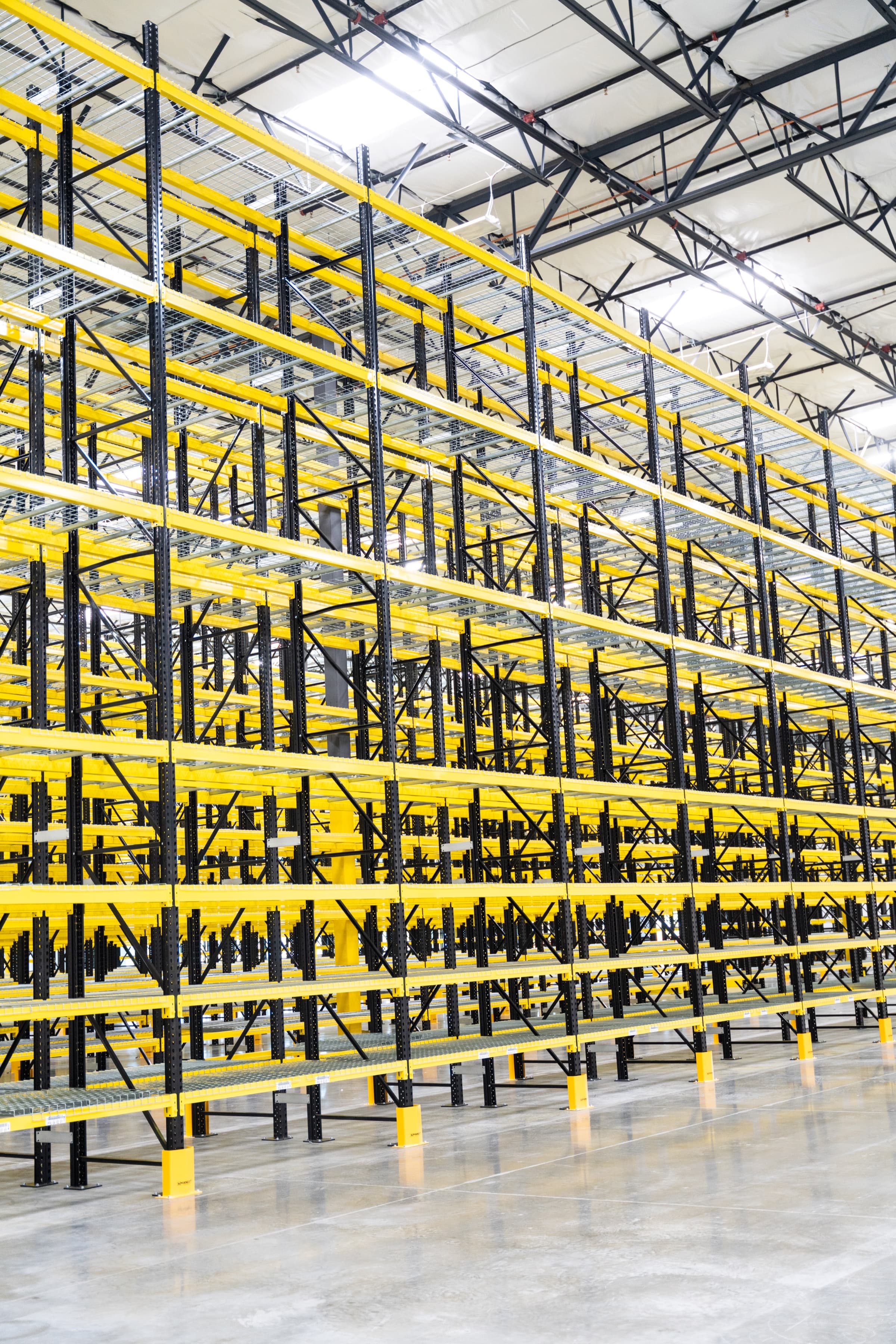 Tall pallet rack system requiring building permits in Clark County
